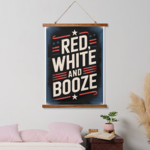 4th of July Booze Party   Red White and Booze Hanging Tapestry