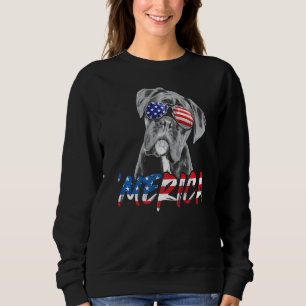 4th Of July Boxer Merica American Flag Patriotic D Sweatshirt