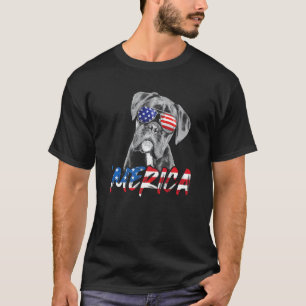 4th Of July Boxer Merica American Flag Patriotic D T-Shirt