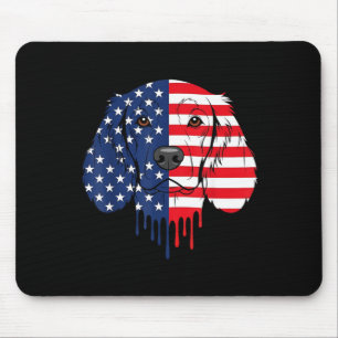 4th Of July Boykin Spaniel Dog Aaamerican Flag Mouse Pad