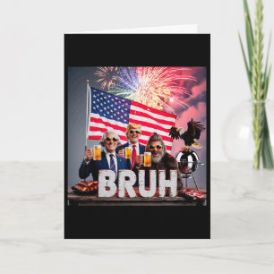 4th Of July Brainrot Ai Slop Trump George Washingt Card
