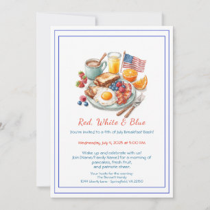 4th of July Breakfast Invitation – Patriotic 