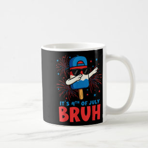4th of July Bruh Funny Dabbing Popsicle Boys Men Coffee Mug