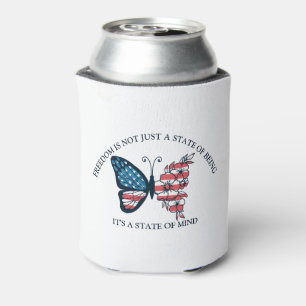 4th of July Butterfly Can Cooler
