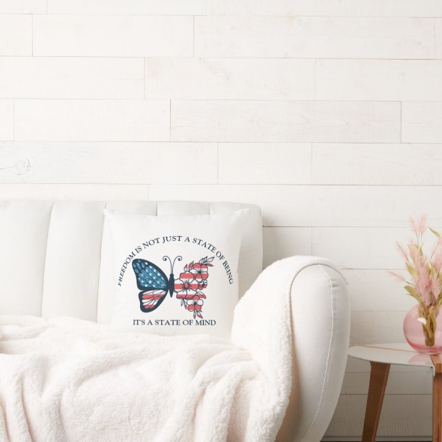 4th of July Butterfly  Cushion (Couch)