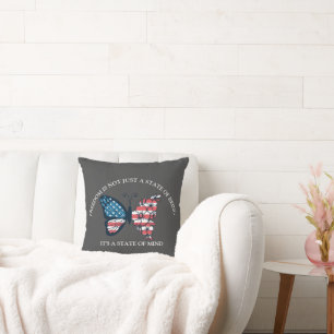 4th of July Butterfly  Cushion