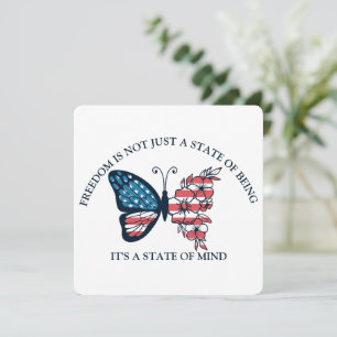 4th of July Butterfly Holiday Card