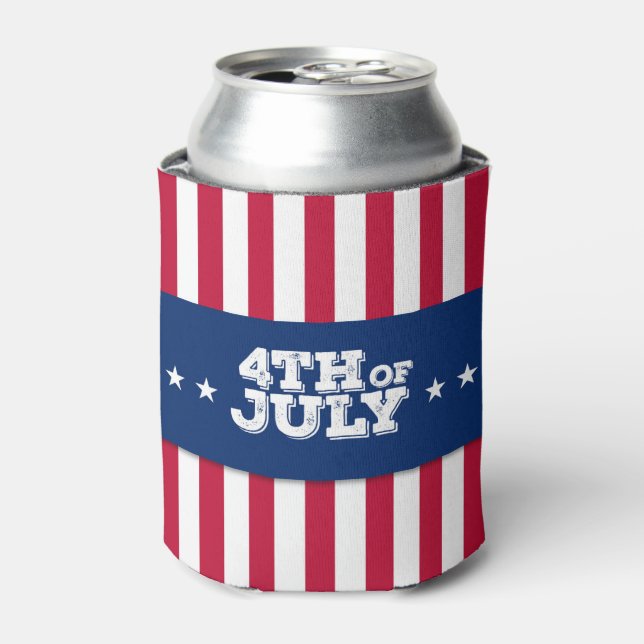 4th of July Can Cooler (Can Front)