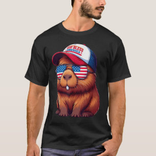 4th Of July Capybara – God Bless America Hat And P T-Shirt