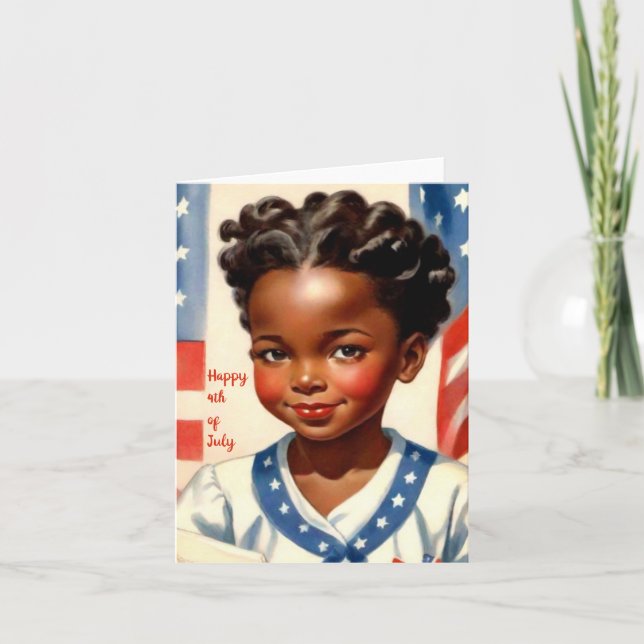 4th of July Card with Child (Front)