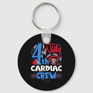 4th Of July Cardiac Crew Cardiac Nurse Happy 4th O Key Ring