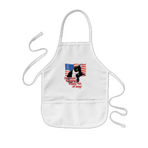 4th of July Cat Kids Apron