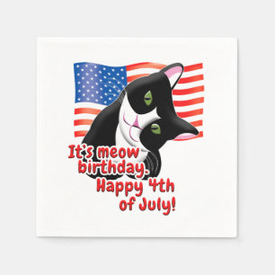 4th of July Cat Napkin
