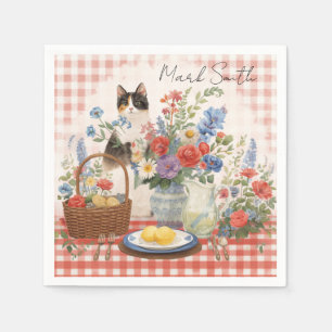 4th of July Cat Napkins Patriotic Cat Party Napkin