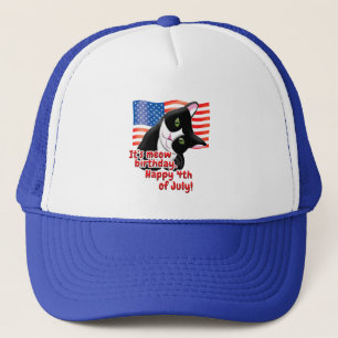 4th of July Cat Trucker Hat