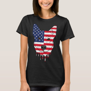 4th Of July Cattle Dog Aaamerican Flag Patriotic T-Shirt