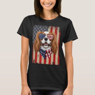 4th Of July Cavalier King Charles Spaniel Dog T-Shirt