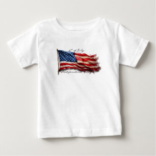 4th of July – Celebrate with US Flag Baby T-Shirt