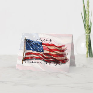 4th of July – Celebrate with US Flag Card