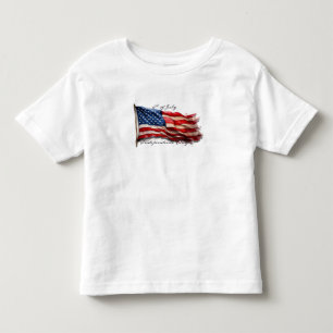 4th of July – Celebrate with US Flag Toddler T-Shirt