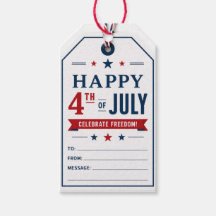 4th of July Celebration for Golfer  Gift Tags