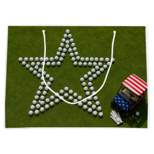4th of July Celebration for Golfer Large Gift Bag