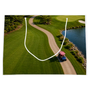 4th of July Celebration for Golfer Large Gift Bag