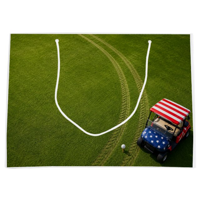 4th of July Celebration for Golfer  Large Gift Bag (Front)