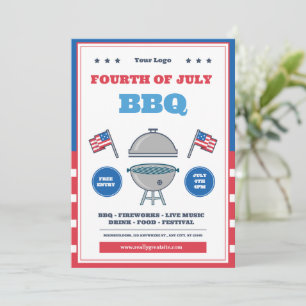 4th of July Celebration, Independence Day  Invitation