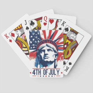 4th of july celebration  playing cards