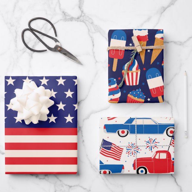 4Th Of July Celebration  Wrapping Paper Sheet (Front)