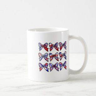 4th Of July Cheer Big Bow Tie Dye Cheerleader Chee Coffee Mug