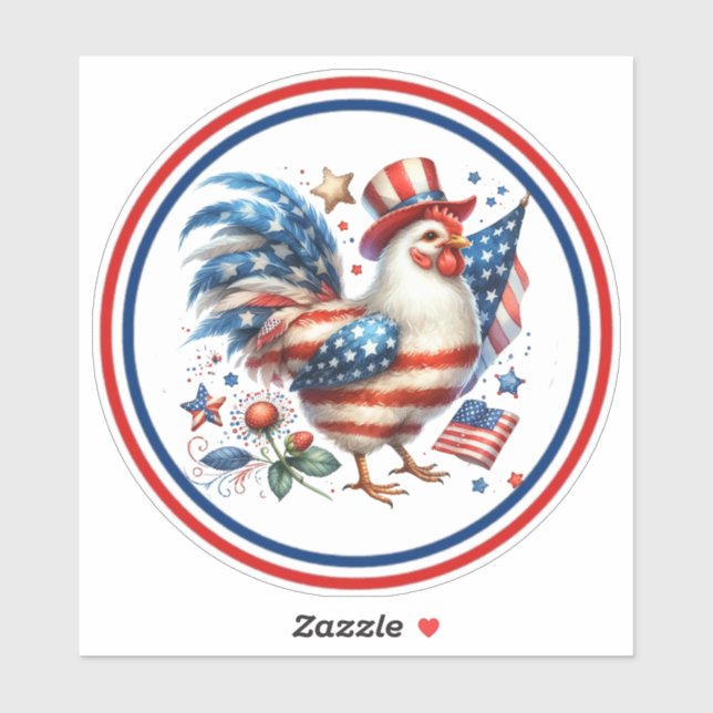4th of July Chicken Clipart-61531 (Sheet)