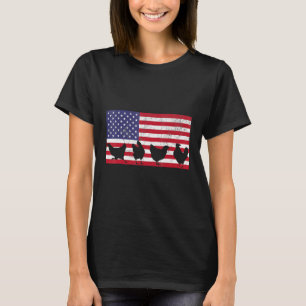 4th Of July Chicken Hen Farm Mum Women Girls Usa T-Shirt