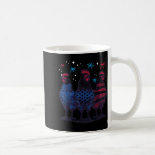 4th Of July Chickens Independence Patriot Men Coffee Mug