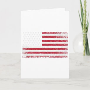 4th Of July Christmas Gift American Flag Vintage C Card