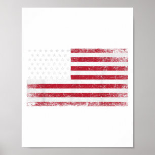 4th Of July Christmas Gift American Flag Vintage C Poster