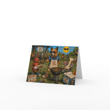 4th of July Cookout Greeting Card
