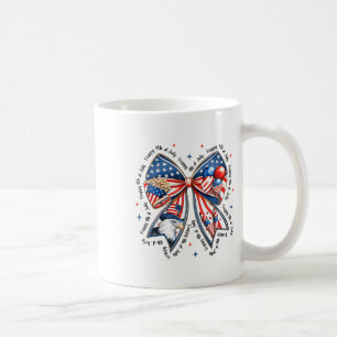 4th Of July Coquette Bow Usa Patriotic Happy 4th O Coffee Mug