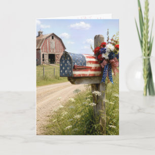 4th of July Country Mailbox Card