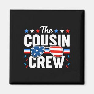 4th Of July Cousin Crew Patriotic American Family Magnet