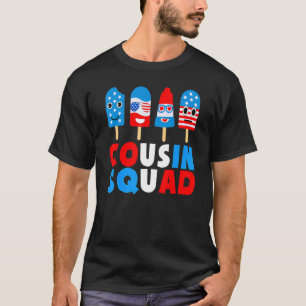 4th Of July Cousin Squad Crew American Ice Pops S T-Shirt