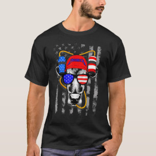 4th Of July Cow Heifer Moorica T-Shirt