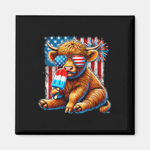 4th Of July Cow Popsicle Firework Usa American 1 Magnet