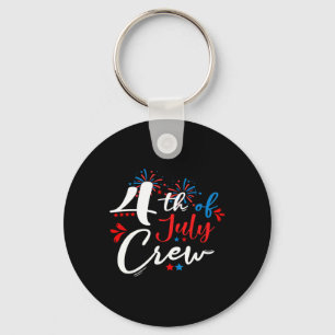 4th Of July Crew Fireworks Independence Day Family Key Ring