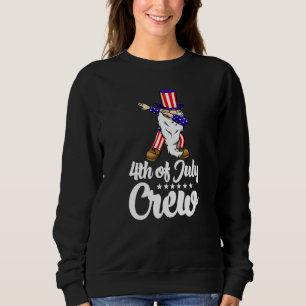 4th Of July Crew Gnome  Women America Flag Love  1 Sweatshirt