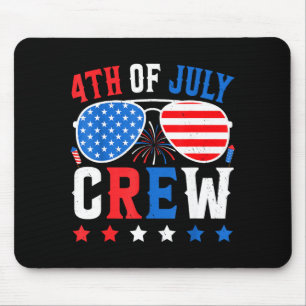 4th of july crew matching american family mouse pad