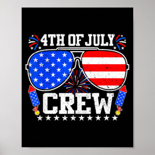 4th of july crew sunglasses family matching poster