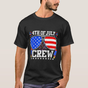 4th of july crew sunglasses family matching T-Shirt