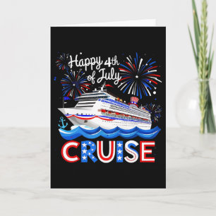 4th Of July Cruise Ship Fireworks Usa Patriotic Gi Card